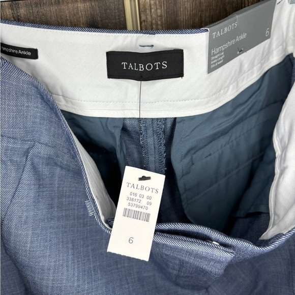 NEW Talbots Hampshire Straight Leg Ankle Length Pant Mills Navy Multi Women's 6 - Picture 8 of 14